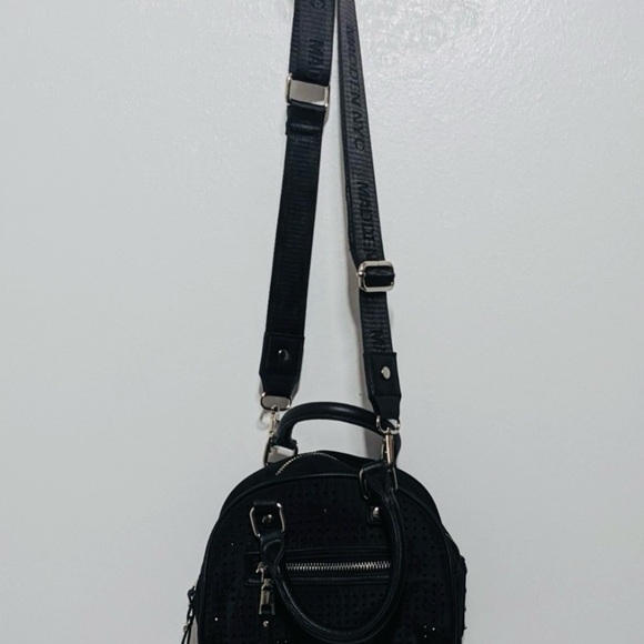 Rehab Bag Madden NYC Crossbody Shoulder Bag Crystal OverlayGuitar Strap GC - Picture 9 of 10